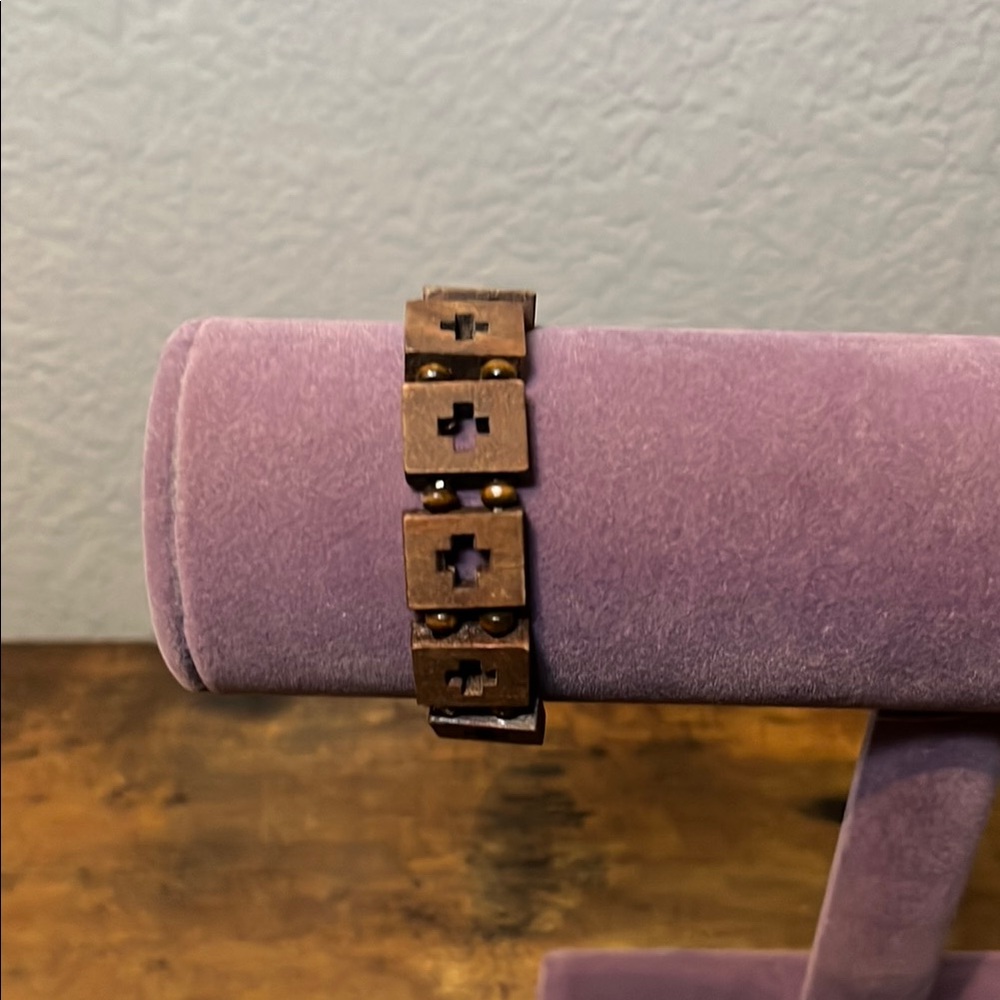 Brown Cross Bracelet